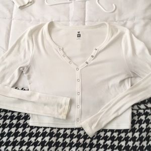 me to we white crop top (never worn)